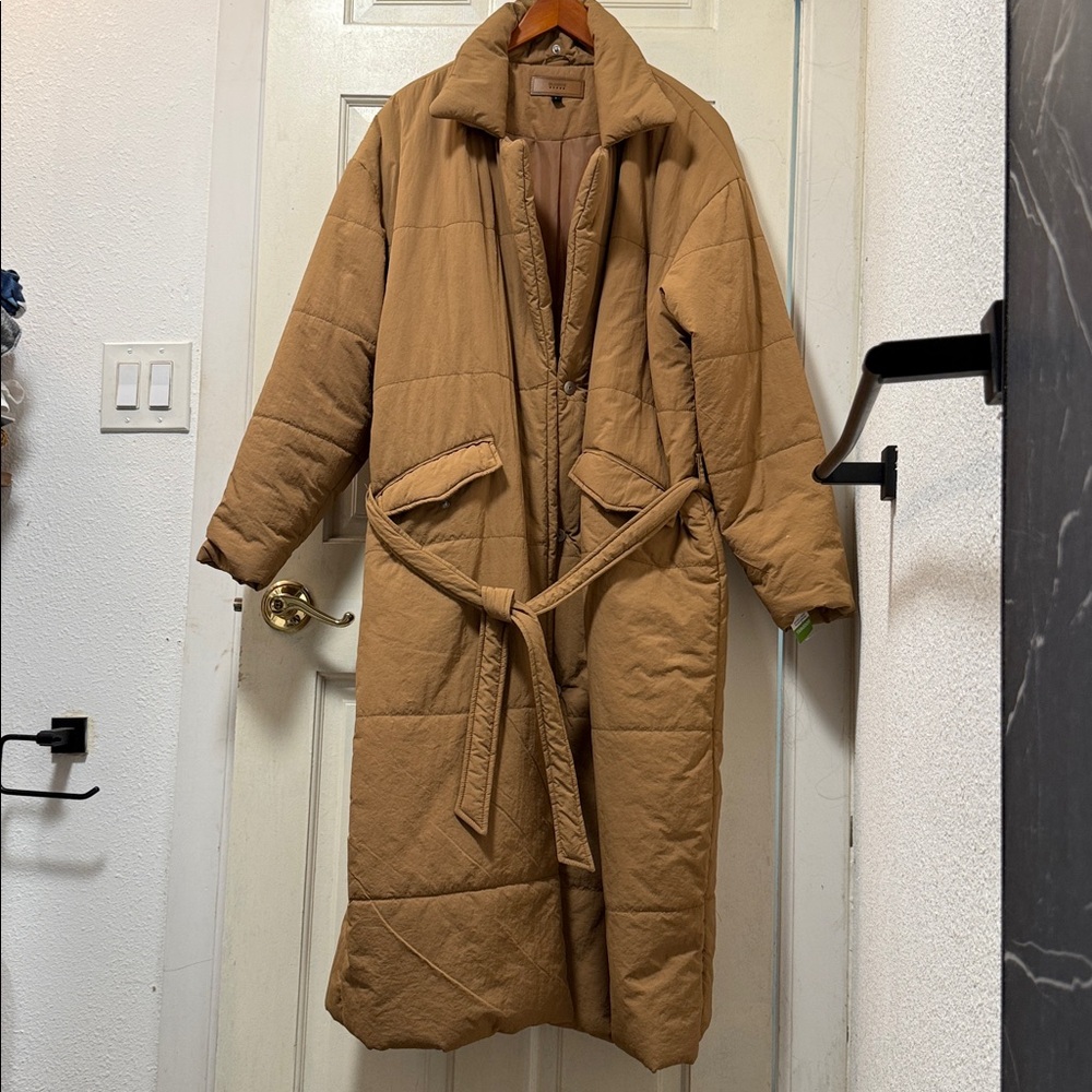 Oversized Camel puffer quilted Coat Blank NYC Large
